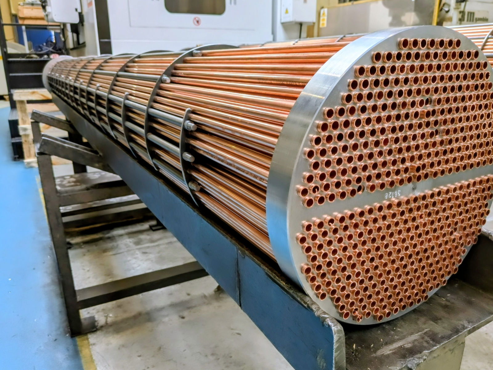 Tubular Heat Exchanger with Rolled Cupro-Nickel Tubes