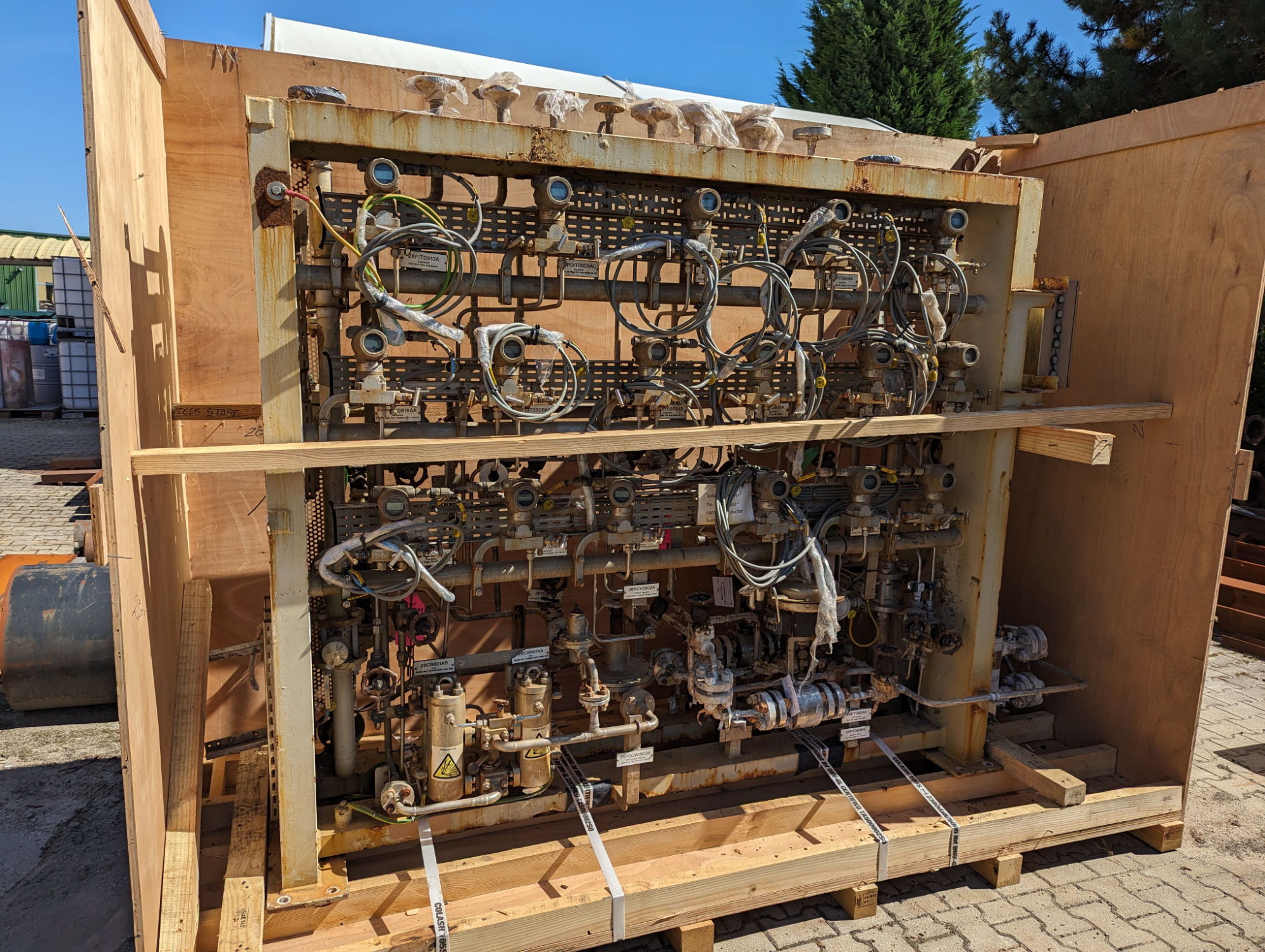 old offshore seal gas panel for revamping